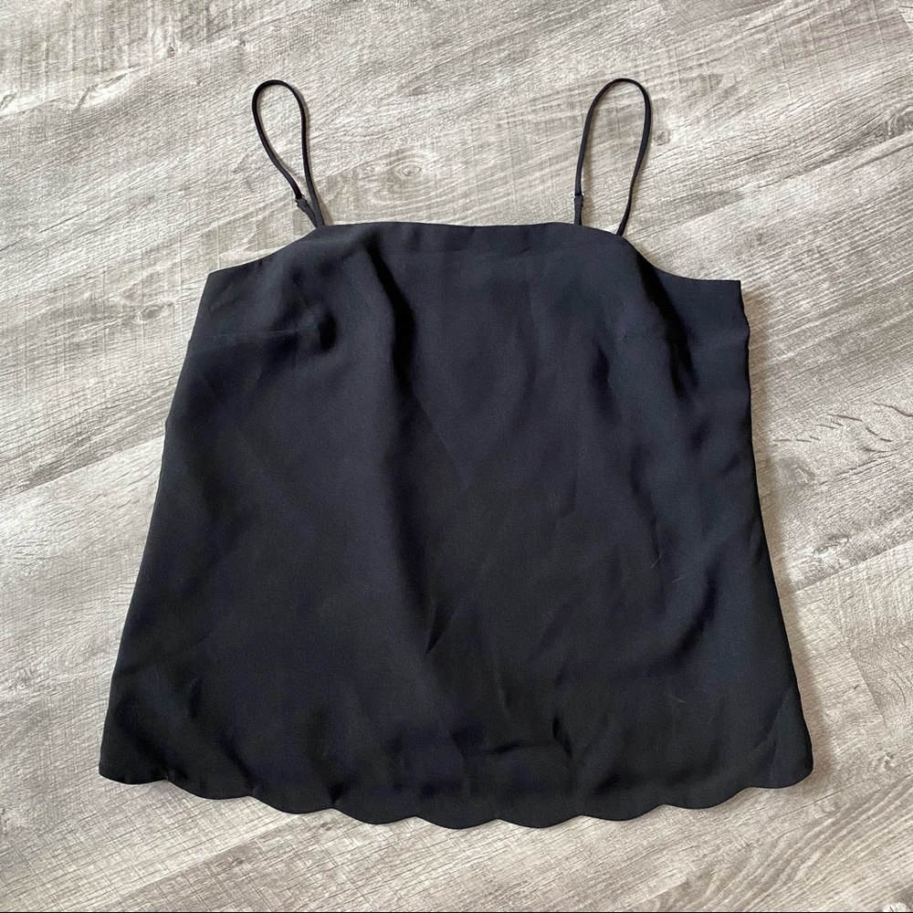 J. Crew Black Scalloped Tank Top 4